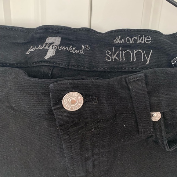 7 for all mankind black skinny jeans size 28 - Picture 4 of 8